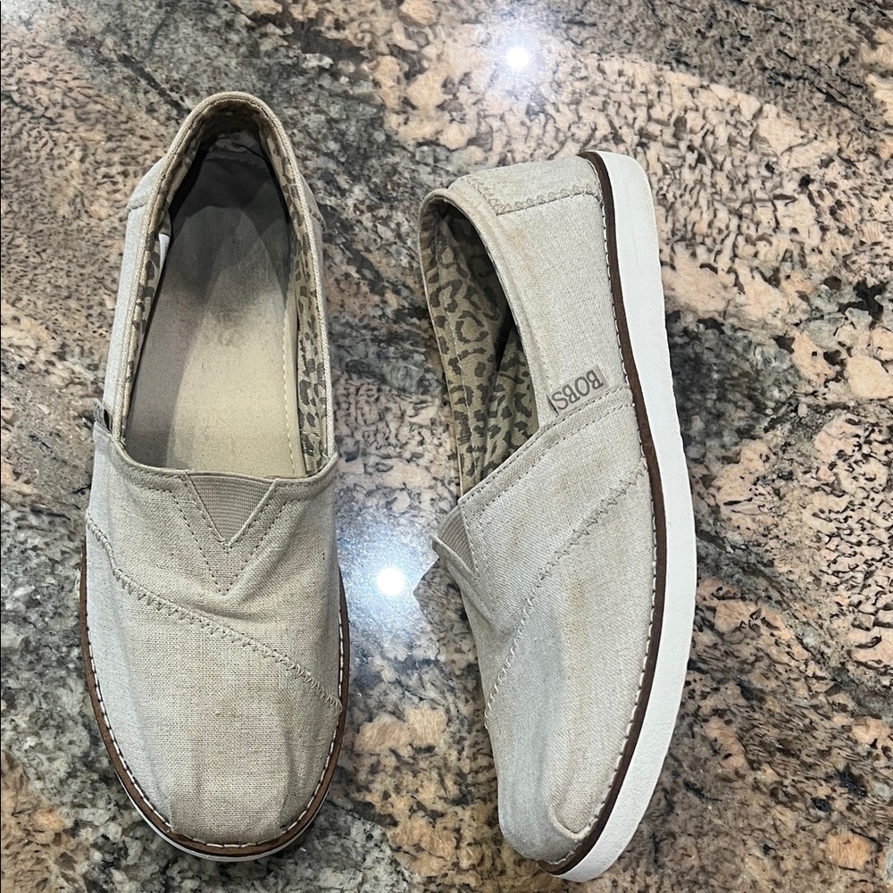 Bobs from Sketchers Women's Beige Slip-On Loafers